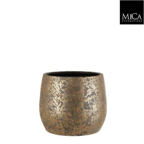 CLEMENTE VASO ROTONDO ORO - H25,5XD32CM